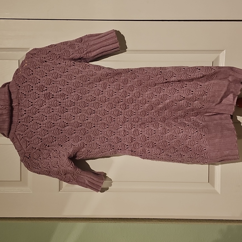 Cynthia Rowley Lavender Angora Wool Cowl Neck Sweater Dress – Size Small - Picture 5 of 5